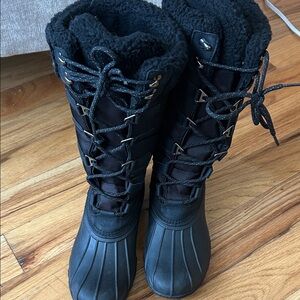 Lands End Women Expedition Tall Waterproof Insulated Snow Boots Thinsulate